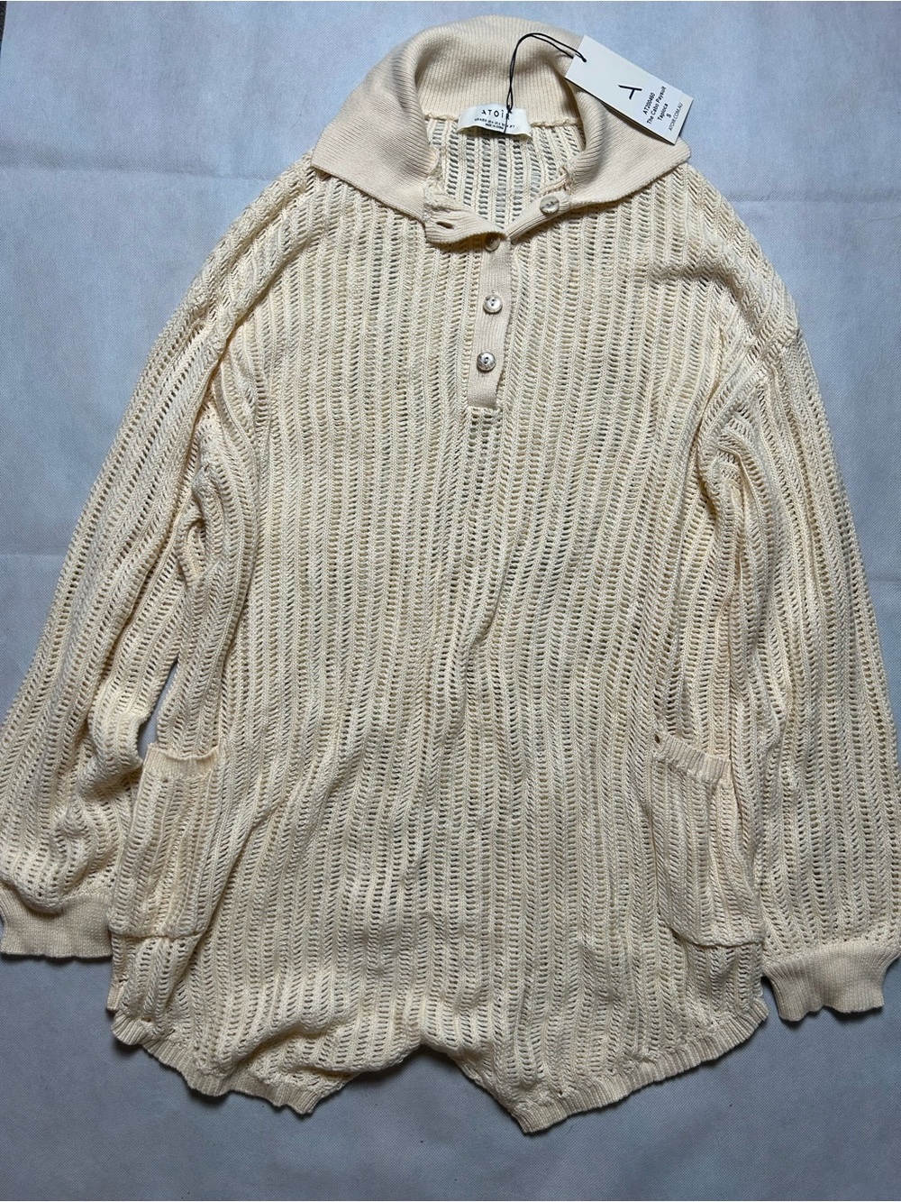 ATOIR cream crochet romper the Cabo paysuit cover up size small